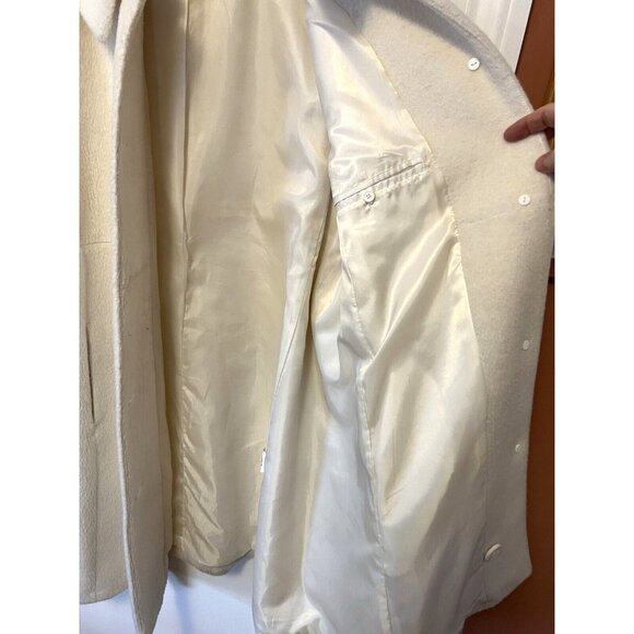 Harve Benard Cream Wool Coat - Picture 11 of 14